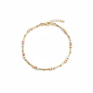 Anita Gold, Silver, and Pink Beaded Bracelet